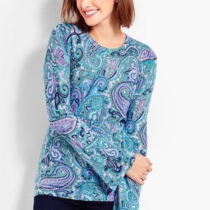 Talbots Paisley Poet Sleeves Sweater PERFECT